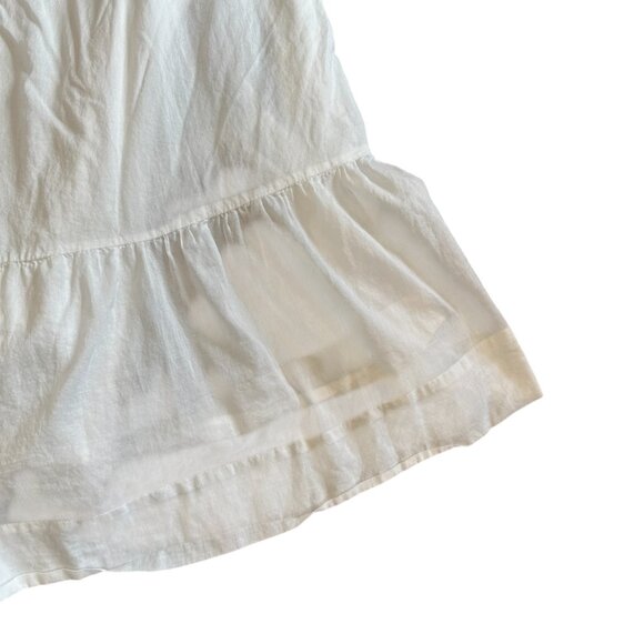 Vince White Shift Dress Fit N Flare Sleeveless Eyelet 100% Cotton Size Large - Picture 7 of 14